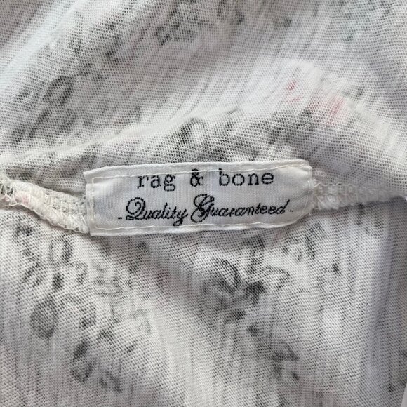 Rag and Bone New York Pima Cotton Floral Short Sleeve Tee T-shirt Top - Picture 12 of 16